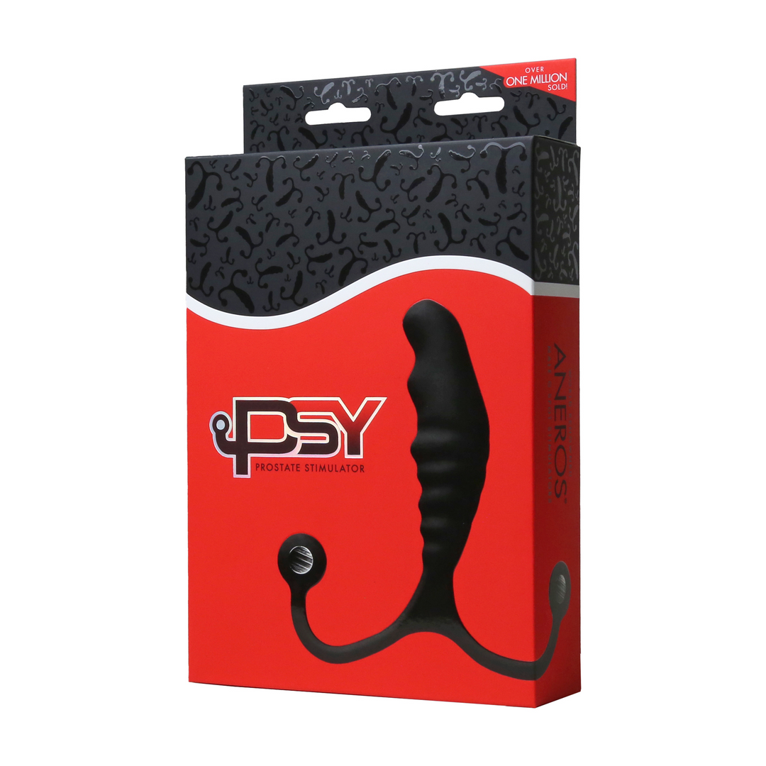 Aneros PSY prostaat stimulator verpakking met product en gebruiksaanwijzing
