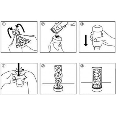 Gebruiksinstructie Tenga Pile 3D: omkeren, glijmiddel aanbrengen, gebruik en reiniging