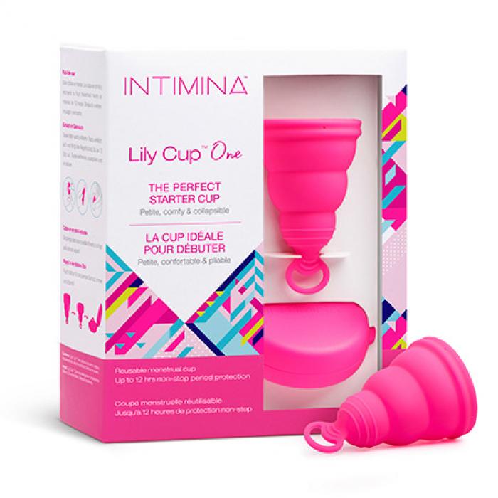 Lily menstruatie cups van Intima in verpakking