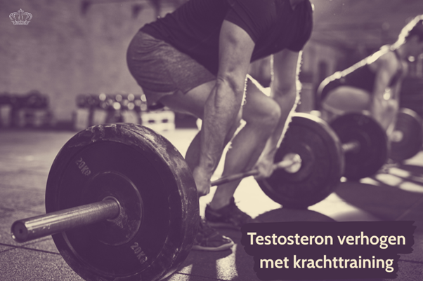 Man boven de 40 doet barbell deadlift in sportschool - krachttraining ondersteunt testosteron via spiermassa en cardiometabole gezondheid