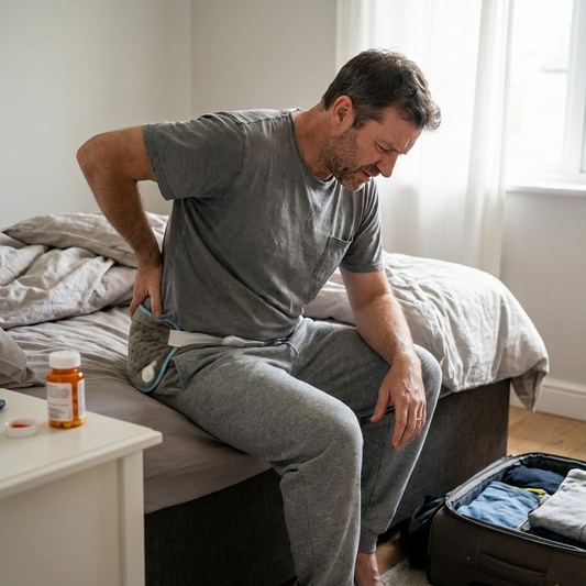 Stel dat zoekt naar comfortabele seksstandjes voor een man met rugpijn en aandacht voor rugvriendelijke houdingen