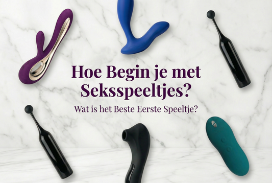 Beginner-vriendelijke seksspeeltjes collectie gepresenteerd op een zachte achtergrond met uitnodigende en moderne stijl
