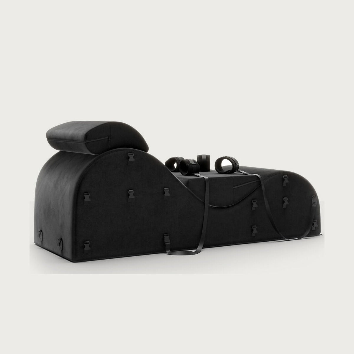 Liberator Black Label Esse gezien vanaf het hoofdeinde, met de klittenbandzijkanten en boeien