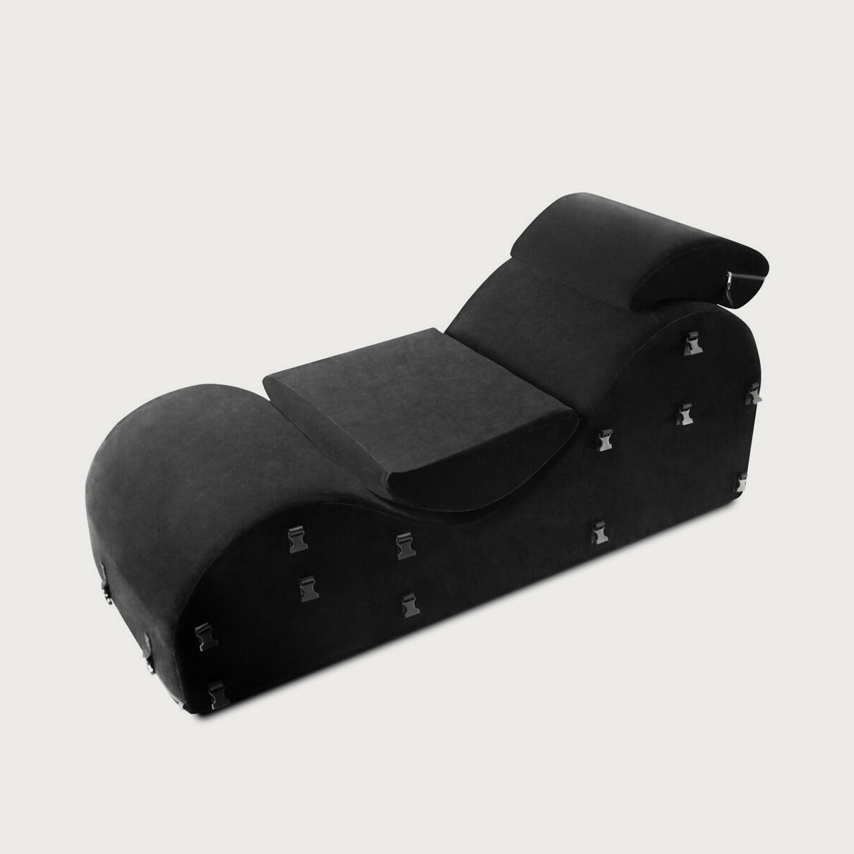 Liberator Black Label Esse zonder boeien, de golvende liefdesstoel van 163 cm met halfrond kussen