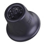 Man.Wand opzetstuk met noppen in zwart siliconen, close-up bovenaanzicht van wand-accessoire