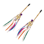 Tepelklemmen met veren - Multicolor - met belletje en dromenvanger