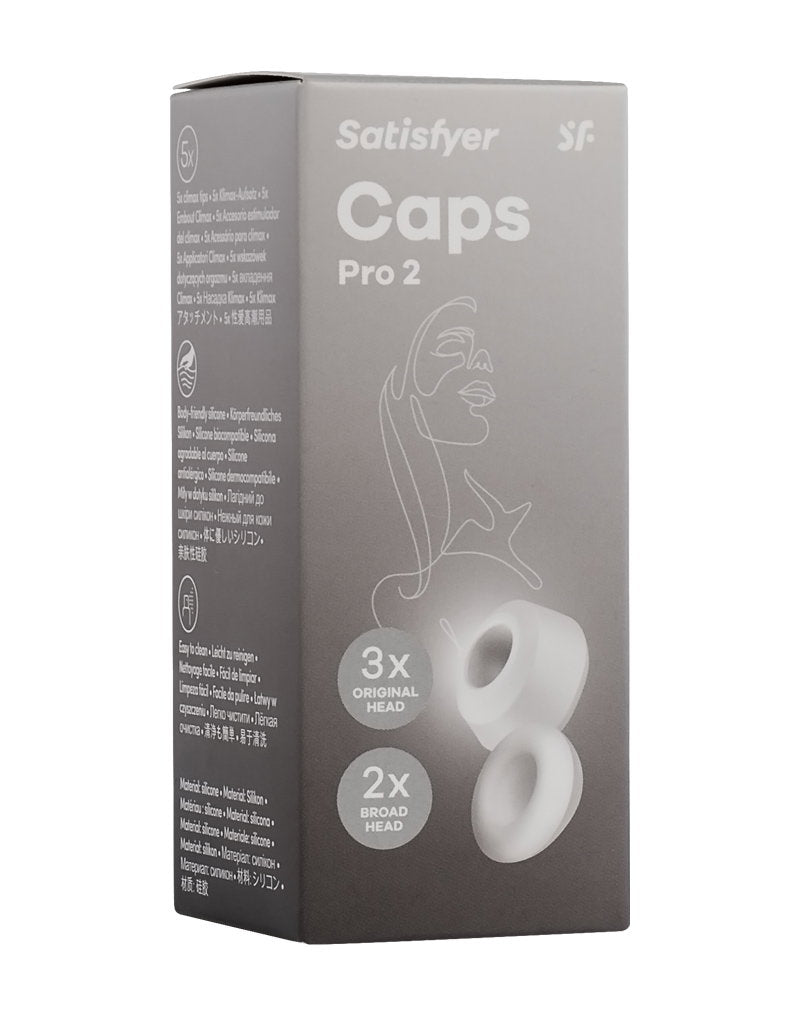 Satisfyer Caps Pro 2: 5 vervangende siliconen opzetstukken
