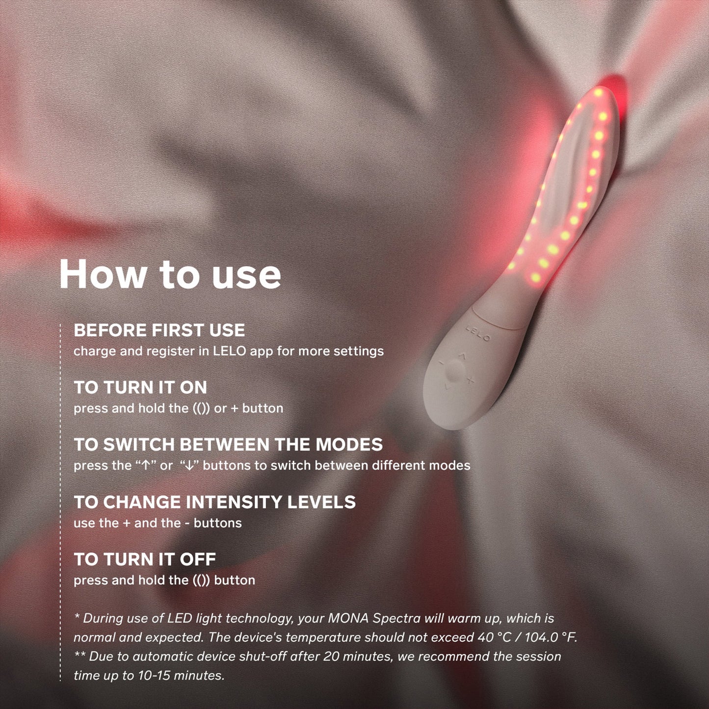 LELO Mona Spectra: wellnessmassager met roodlicht