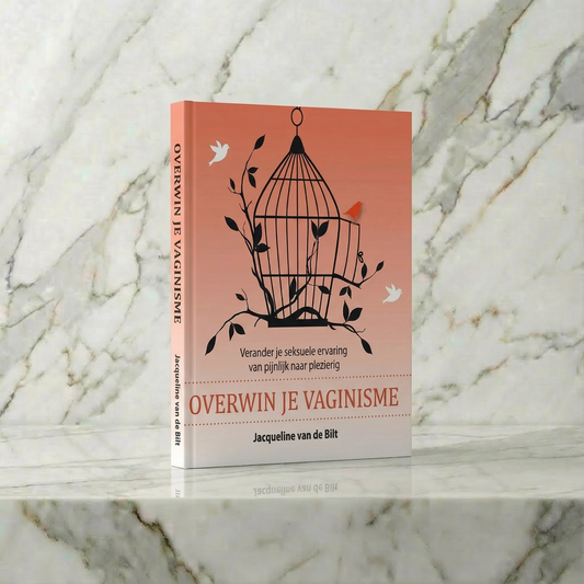 Overwin je vaginisme boek van De Paarse Keizerin op witte achtergrond