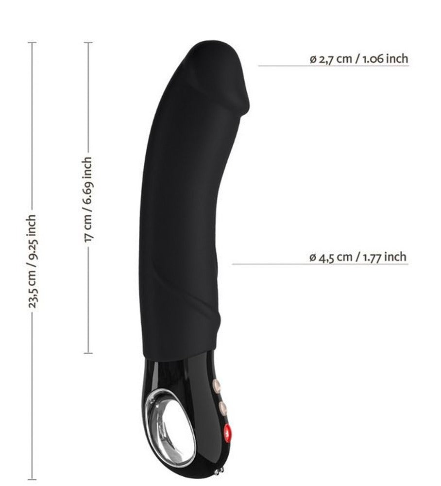 Afmetingen Big Boss: 23,5 cm totaal, 17 cm inbrengbaar, diameter 2,7 tot 4,5 cm