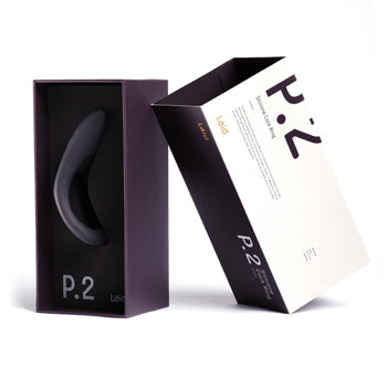 Laid P2 penisring donkerpaarse verpakking met zwart C-vormig siliconen apparaat