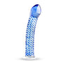 Glazen dildo Gildo No. 5, 18 cm, transparant blauw