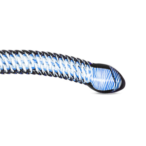 Glazen dildo Gildo No. 5, 18 cm, transparant blauw