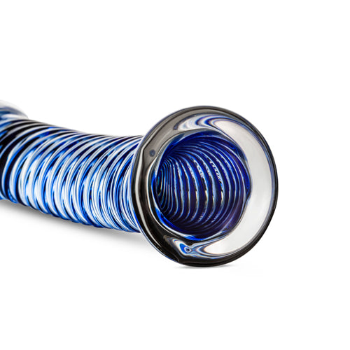 Glazen dildo Gildo No. 5, 18 cm, transparant blauw