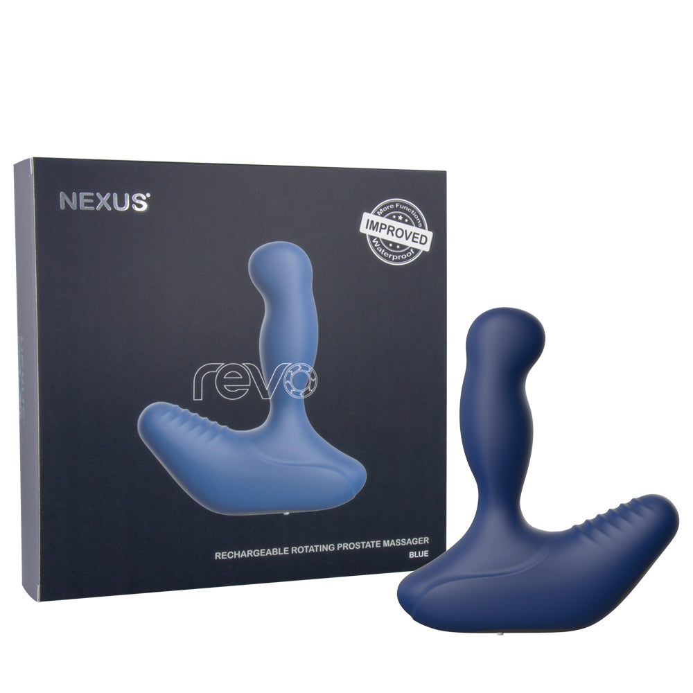 Zijaanzicht Nexus Revo 2 zwarte prostaatstimulator met ergonomisch ontwerp