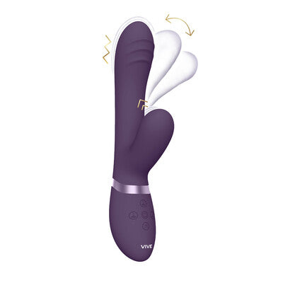 Vive Tani rabbit vibrator in het paars, met de heen en weer gaande beweging