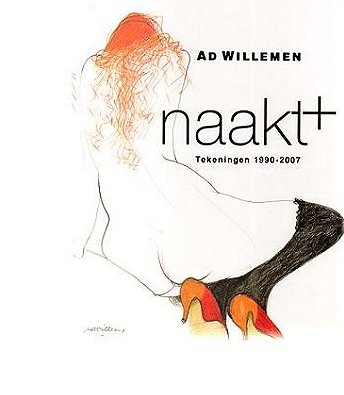 Boek 'Naakt+' van Ad Willemen – erotische tekeningen 1990-2007, hardcover voorkant
