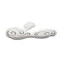 Witte Sky Alto rabbit vibrator met wolkenmotieven, gouden accenten en rabbit-arm voor clitorale stimulatie