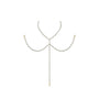 Sexy parel body ketting met gouden details als sensueel sieraad over het lichaam