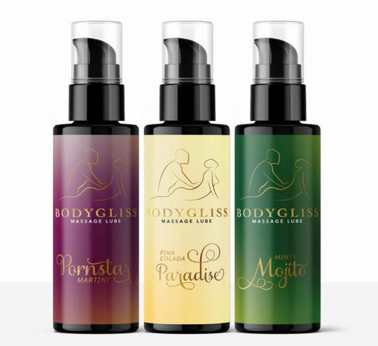 BodyGliss Travel Edition 3-pack Tropical Temptation - Pornstar Martini, Pina Colada, Minty Mojito
