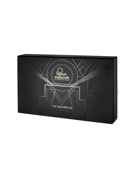 Bijoux Indiscrets Magnifique geschenkdoos met art-deco patroon in zwart en goud
