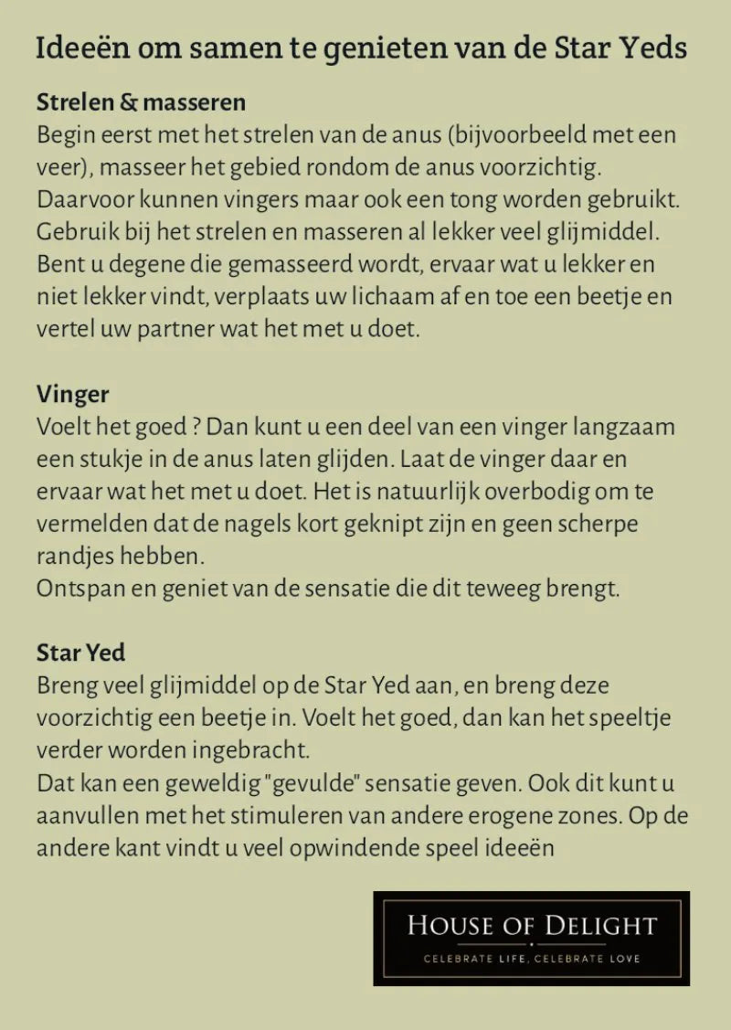 Star Yed 1 buttplug voor beginners