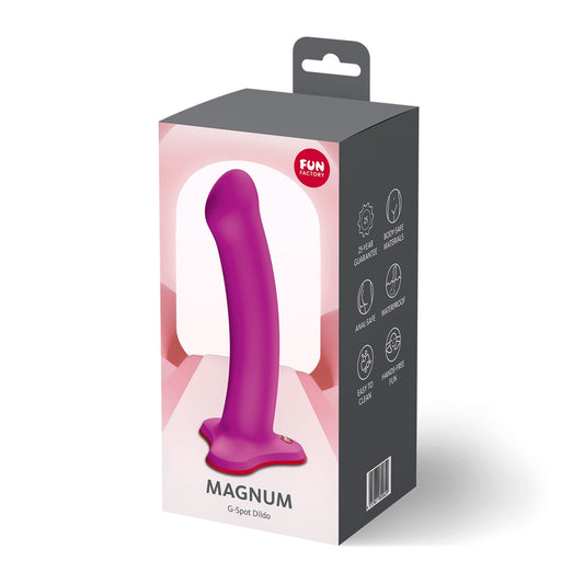 Verpakking van de MAGNUM Sensuality in het roze van Fun Factory