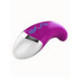 Dibe stimulator paars met chromen accent en verlichte knoppen, ergonomisch gebogen design