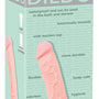 Close-up van realistische dildo S/M met gedetailleerde textuur en zacht materiaal