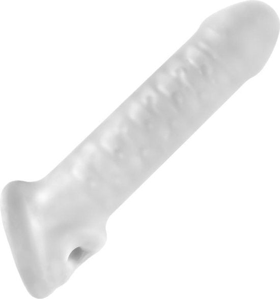 Fat Boy Thin penissleeve van Perfect Fit, doorschijnend, met dichte top en opening voor de balzak