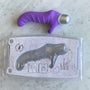 Fonzie vibrator met geopende verpakking, batterij-informatie en gebruiksinstructies