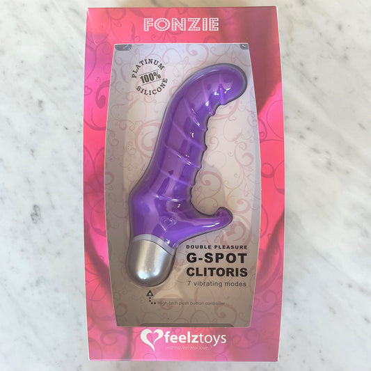 Fonzie vibrator retailverpakking met 7 vibratiestanden en dubbele stimulatie
