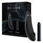 Silver Delights giftbox van De Paarse Keizerin met Womanizer en We-Vibe Tango op witte achtergrond