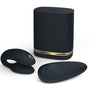 Zijaanzicht van de luxe giftset met beide intimate wellness producten en elegante verpakking