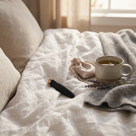 Rocks-Off Slinky verpakking met productinformatie en accessoires