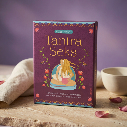 Achterzijde doos 50 Tantra kaarten met beschrijving en inhoud
