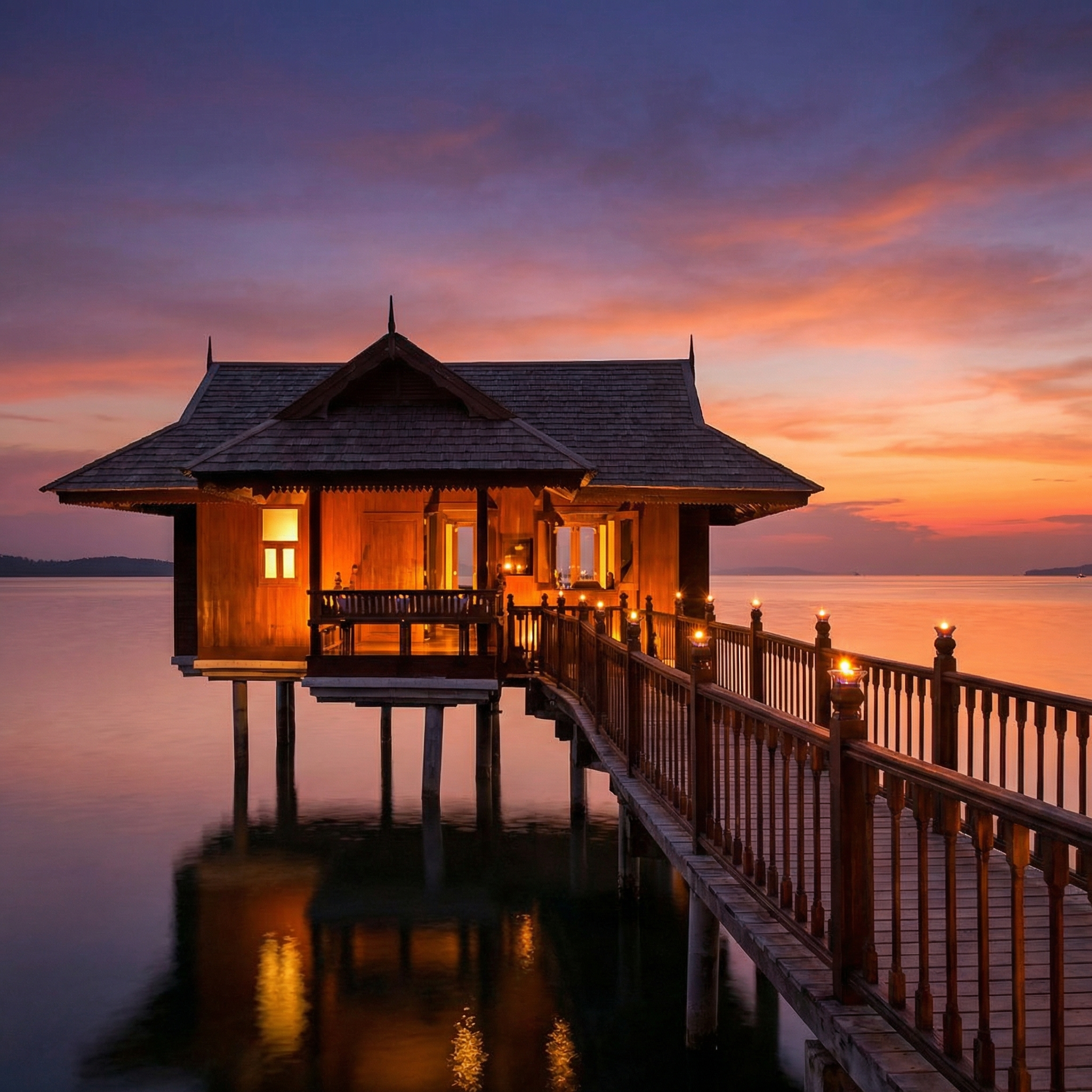 tempel sfeerbeeld op water tantra massage