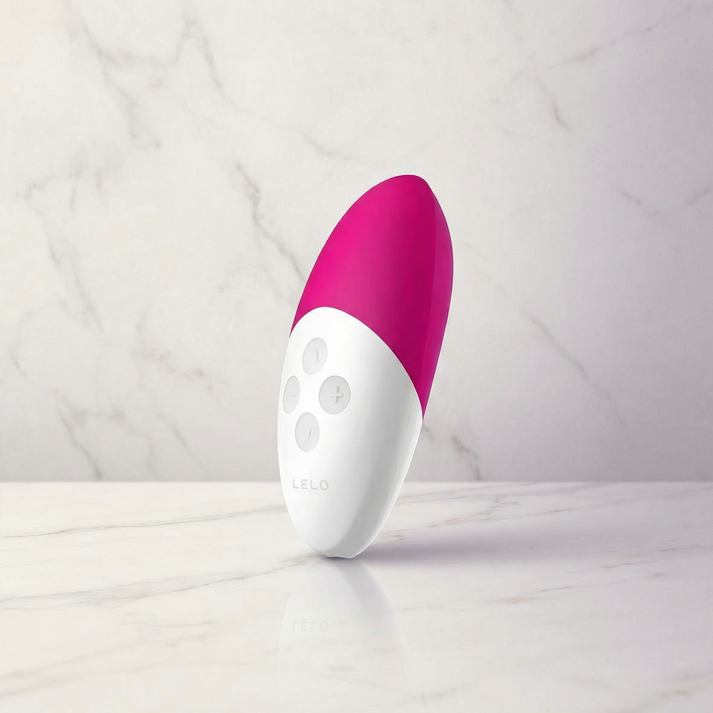 LELO Siri clitoris vibrator in roze-wit cerise, compacte handpalm-massager van siliconen