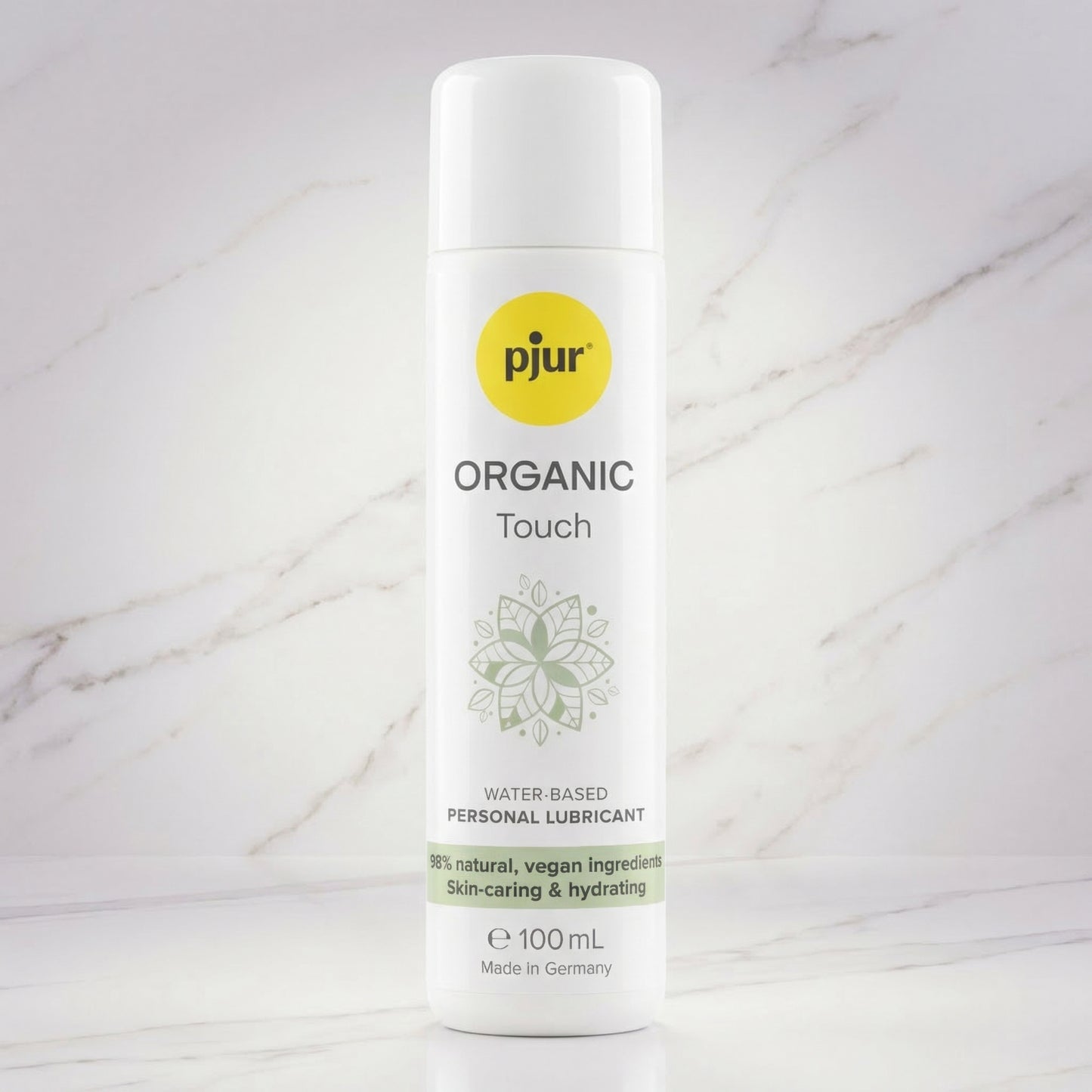 Pjur Organic Touch waterbasis glijmiddel 100 ml, 98% natuurlijk vegan, witte fles