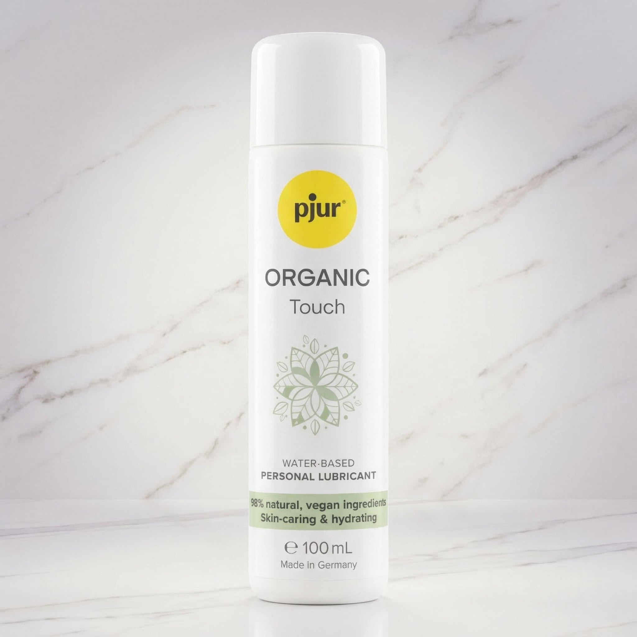 Pjur Organic Touch waterbasis glijmiddel 100 ml, 98% natuurlijk vegan, witte fles