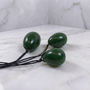 Setje donkergroene jade yoni eitjes in kleinere maten