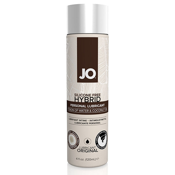 Witte fles System JO Silicone Free Hybrid glijmiddel op basis van water en kokosolie, 120 ml met witte draaidop