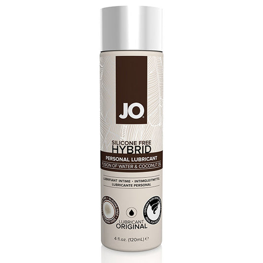 Witte fles System JO Silicone Free Hybrid glijmiddel op basis van water en kokosolie, 120 ml met witte draaidop