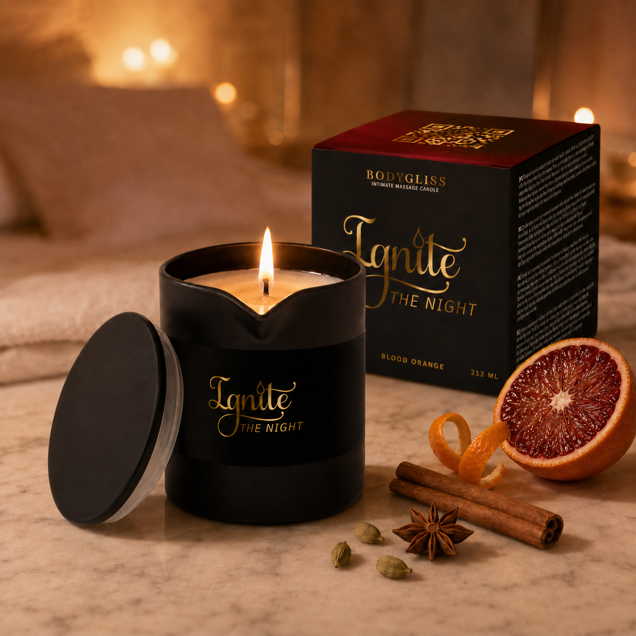 BodyGliss Intimate Massage Candle - Ignite the Night