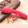 Bovenaanzicht van de ergonomisch gevormde Lester vibrator in paarse uitvoering