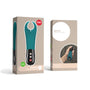 Fun Factory Manta Vibrating Stroker verpakking met voor- en achterkant in petrolblauw