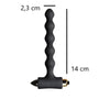 Zwarte Sensations Pearls vibrerende analbeads met maataanduidingen: 14 cm lang, ø 2,3 cm