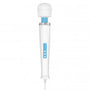 Witte MyMagicWand massager met blauw accent, krachtige wand vibrator met snoer