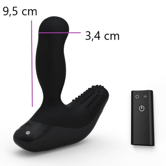 Nexus Revo Stealth prostaat massager in zwart silicone op witte achtergrond