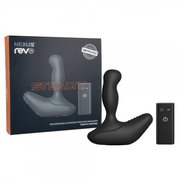 Detail van bedieningsknoppen en oplaadpoort op de Nexus Revo Stealth massager